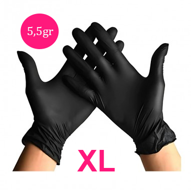 GUANTE NITRILO NEGRO A. PROTECCION T-XL