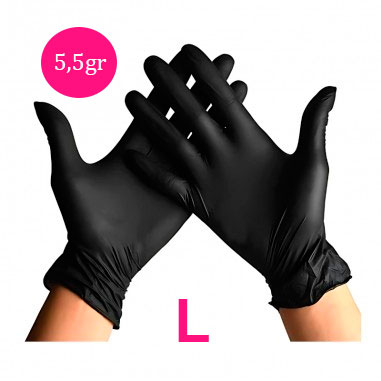 GUANTES NITRILO NEGRO A. PROTECCION T-L