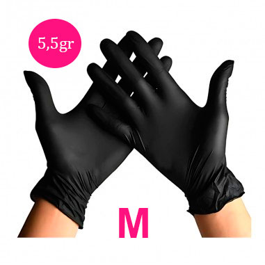 GUANTE NITRILO NEGRO A. PROTECCION T-M
