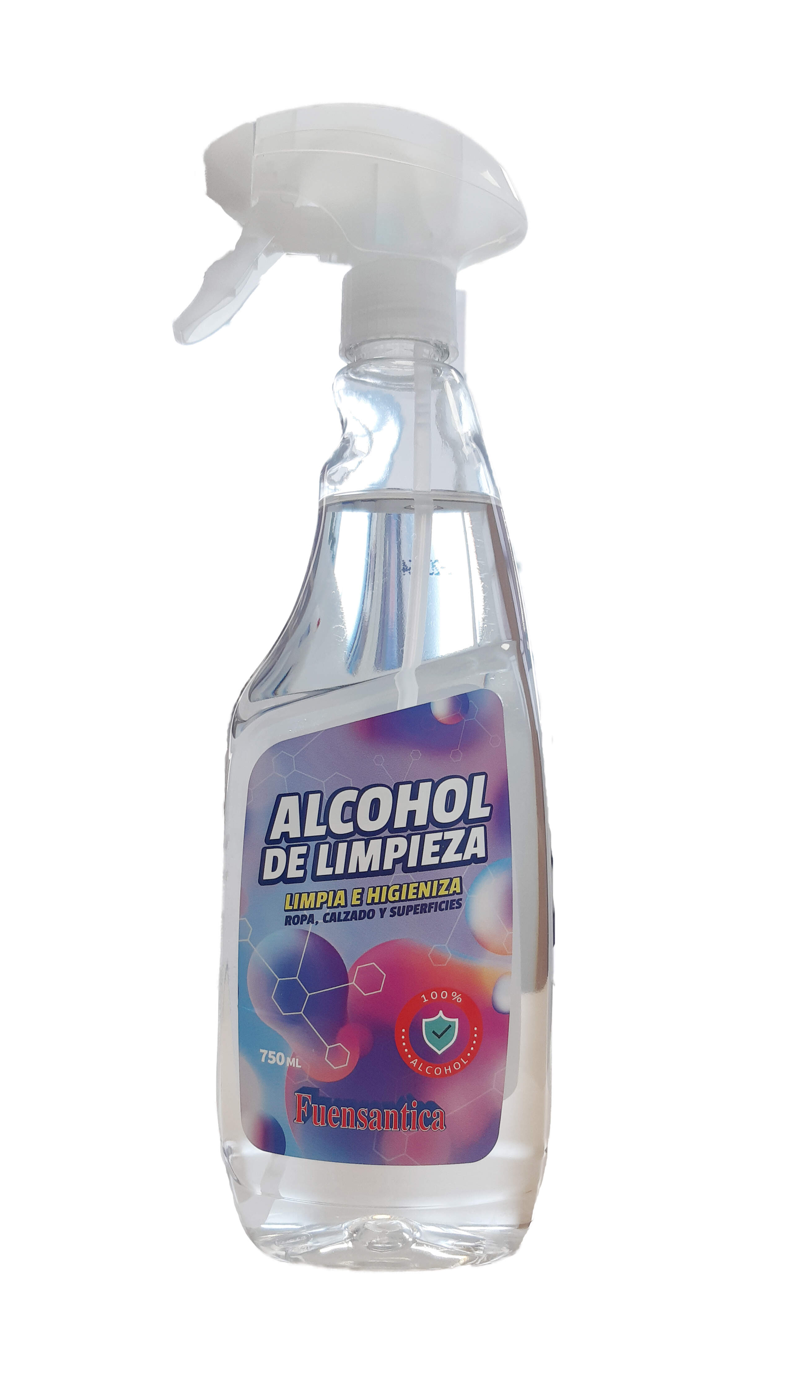 ALCOHOL DE LIMPIEZA 750ML + PULVERIZADOR