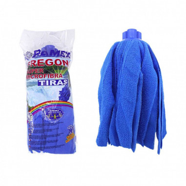 FREGONA MICROFIBRA TIRAS AZULES