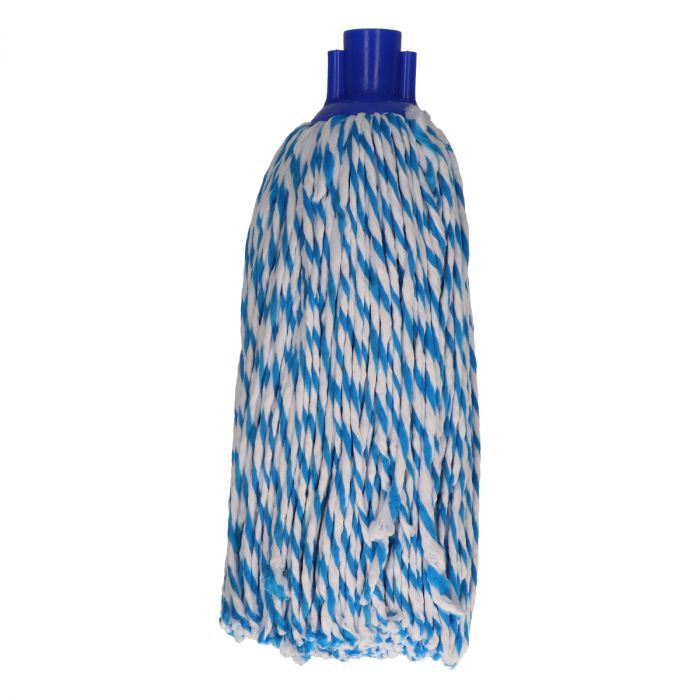 FREGONA TRENZADA MICROFIBRA AZUL/BLANCA