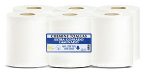 SECAMANOS ROL. PAP. CHEMINE EXTRA  800GR. GOFRADO 6UD.
